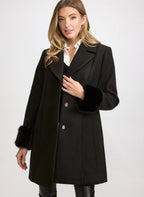 Faux-Fur Detail Coat